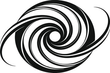 abstract swirl background silhouette vector art illustration