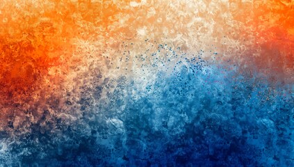 Obraz premium Fiery Orange and Deep Blue Abstract Texture with Misty Depths