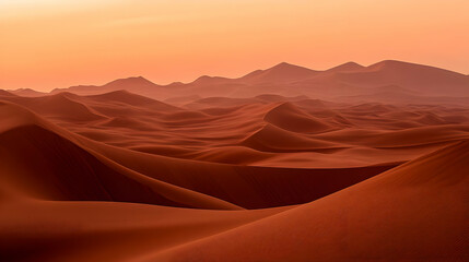 Fototapeta premium Orange and Red Sand Dunes at Sunset Desert Landscape