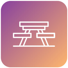 Vector Design Picnic Table Icon Style