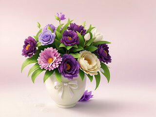 Fototapeta premium bouquet of flowers in a vase