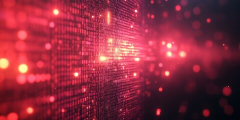 Vibrant abstract representation of digital data flowing through a virtual environment with glowing particles