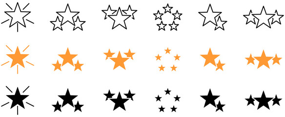 favorite star icon rating symbol reward rating mark icons.Vector illustration.
