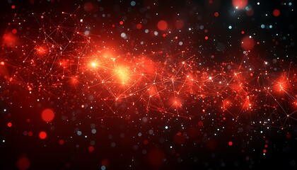 Red Network Flowing in Space