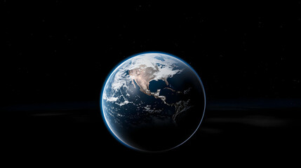 Obraz premium A detailed depiction of planet earth as viewed from space