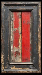 Red wood panel, framed, rustic, studio