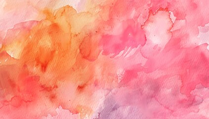Fototapeta premium Soft Blended Pink and Peach Watercolor Abstract Background