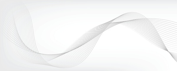 Abstract white gradient background with waves