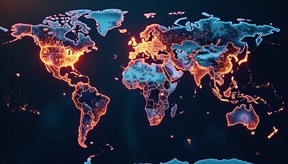 Global currency exchange network, digital financial transactions, world economy, globe, trade, currency