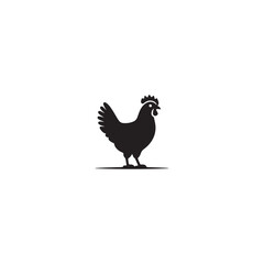 Obraz premium Simple Silhouette of a Chicken.This is a clean, bold silhouette of a chicken.