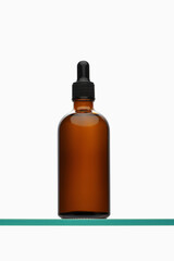 Cosmetic jar with pipette brown