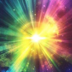 Spiritual Aura Glowing Rays, Colors, Meditation, Generative AI