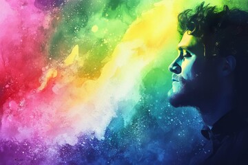 Colorful, Bright, and Vibrant Watercolor-Style Background with an Artistic Touch, Generative AI
