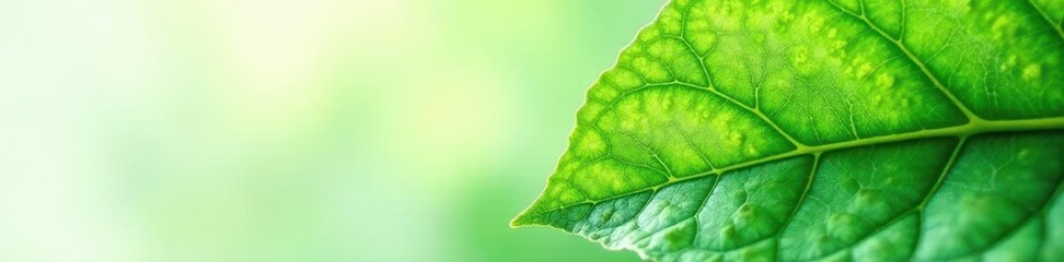 Obraz premium Intricate green leaf watercolor, delicate veins visible , subtle, leaves, vein