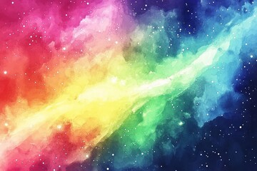 Colorful, Bright, Vibrant, and Abstract Watercolor-Style Background with an Artistic Touch, Generative AI