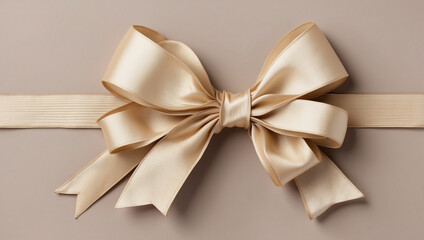 Elegant Beige Ribbon and Bow: Perfect for Adding a Touch of Class to Gifts