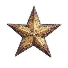 golden star isolated on white background