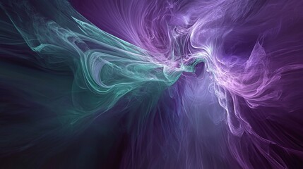 Fototapeta premium bright purple and teal abstract background with smooth flowing patterns and dynamic waveforms, artistic and futuristic, modern and energetic concept
