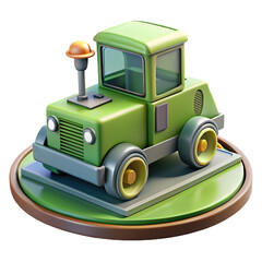 3D Rotary Drilling Rig Icon Illustration