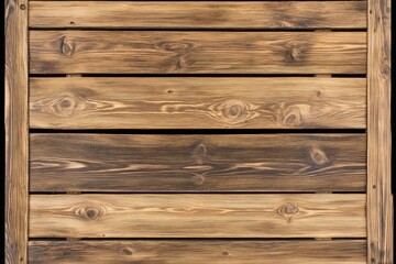 Naklejka premium Rustic Wooden Plank Panel Texture with Frame, Perfect for Backgrounds