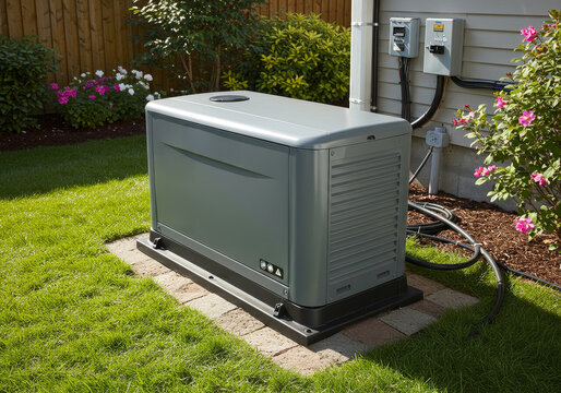 Home Standby Generator: Reliable Backup Power Solution - Ensuring peace of mind, this home standby generator provides continuous power during outages. Symbolising safety, security, reliability