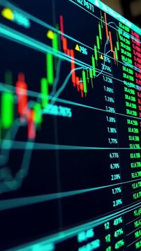 Transition from vintage cinema reels to modern financial graphs highlighting market trends