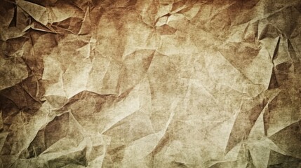 Fototapeta premium Crumpled Vintage Paper Texture: A Brown and Beige Abstract Background