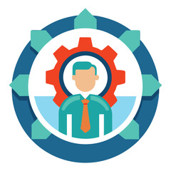 a business service icon vector on white background