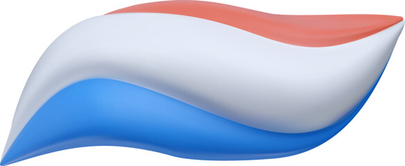 Smear of toothpaste, gel or cream in three colors. Design element for oral hygiene, daily care in 3d realistic style. Vector illustration.