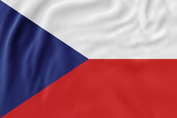 Waving national banners of Czech Republic, Poland, and Netherlands, European nations, show red, white, and blue patriotic symbols