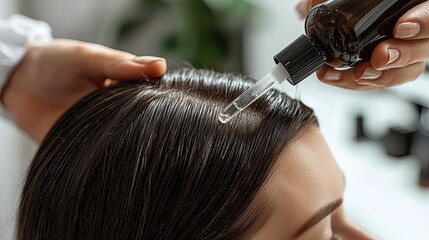 serum application for healthy, shiny, and revitalized hair.