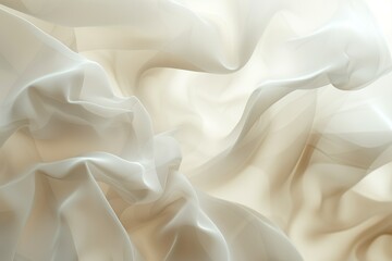 Translucent Sheer Fabric with Delicate Flowing Drapes