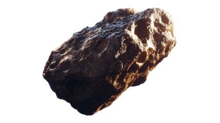 Small solar system object orbiting the sun isolated on transparent background