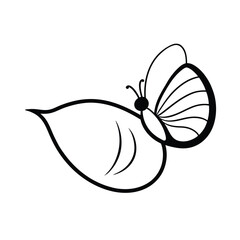 vector illustration of an abstract butterfly