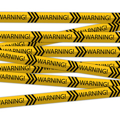 Fototapeta premium Vector Warning Tapes Set. Yellow and Black Danger Caution Sign. Striped Transition Abstract Strict Barrier. Diagonal Striped Lines. Danger in Construction or on the Road.