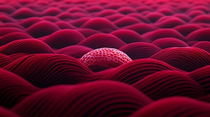 Obraz premium Unique cell amid red wave pattern used for health concepts