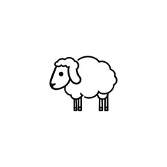 sheep  icon illustration Minimalist Sheep Vector: Simplified Farm Animal Line Drawing for Contemporary Designs