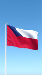 seamless loop animation czech flag waving wind national presentation