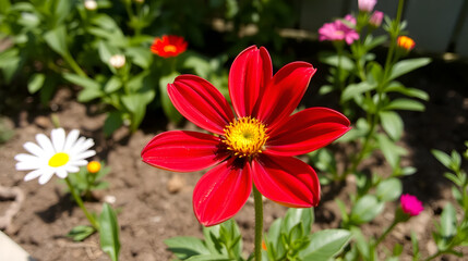 Obraz premium New flower blooming in a garden