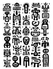  Tribal Glyph Doodles 