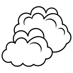 clouds line art vector design