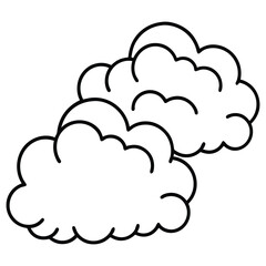clouds line art vector design