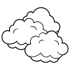 clouds line art vector design