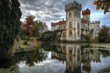 Naklejka premium castle on the river