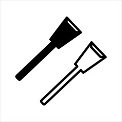 Crossed shovel and pickaxe linear icon. Mining. Thin line illustration. Contour symbol. Pick axe and dig. Vector isolated outline drawing. Editable stroken