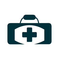Obraz premium Medical First Aid Kit Icon Representing Emergency Healthcare and Safety