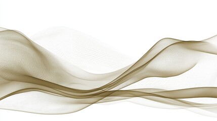 Abstract Flowing Curves on White