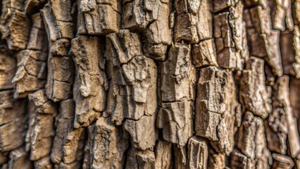 Obraz premium Close-up of textured tree bark revealing organic patterns and earthy tones