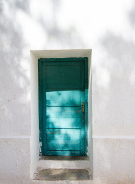 Turquoise Color Door near Villa Abdelatif