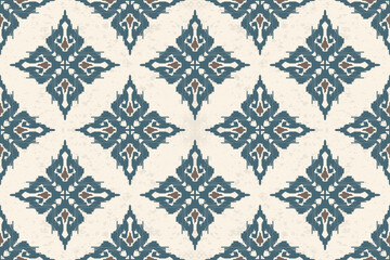 Motifs Ikat floral paisley embroidery background.geometric ethnic oriental pattern traditional.Aztec-style damask ornament royal Victorian. Design for texture, fabric, clothing, wrapping, decoration